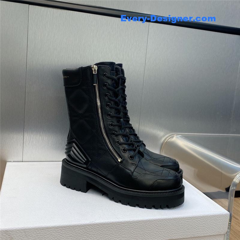 d10r d-leader logo D1am0nd embroidered martin boots