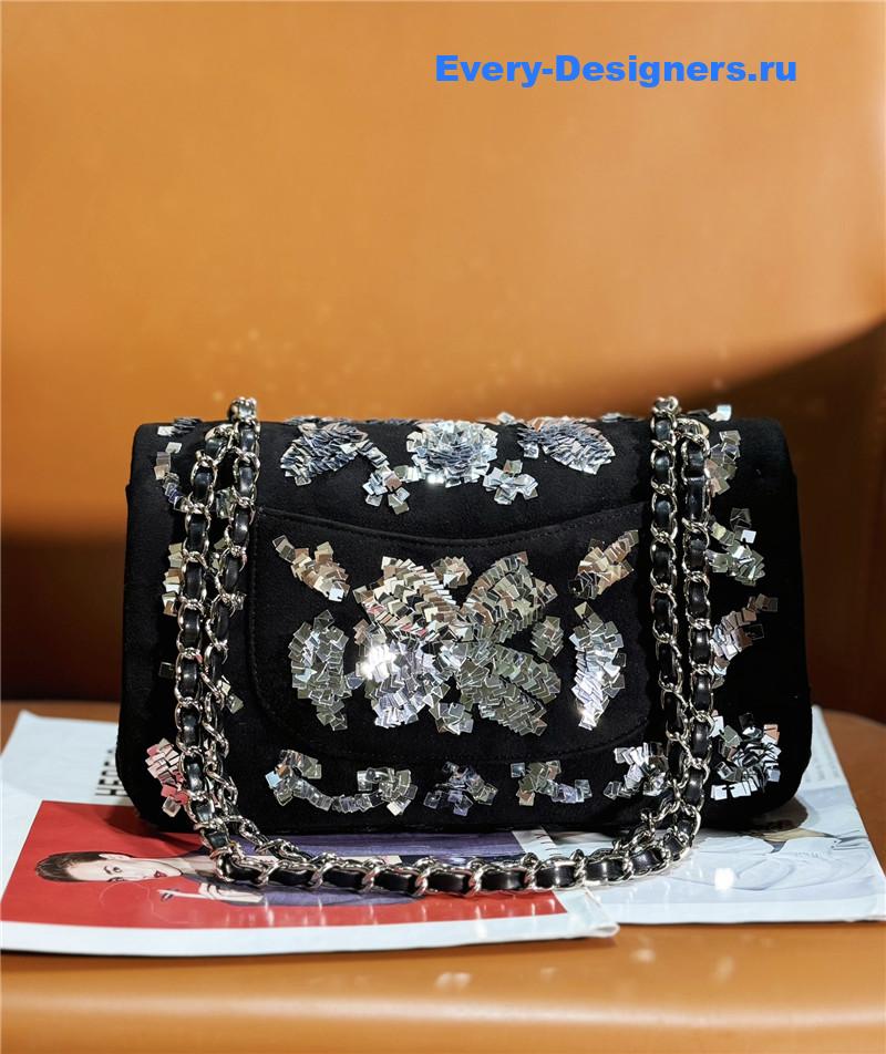 Ch**el sequin flap bag