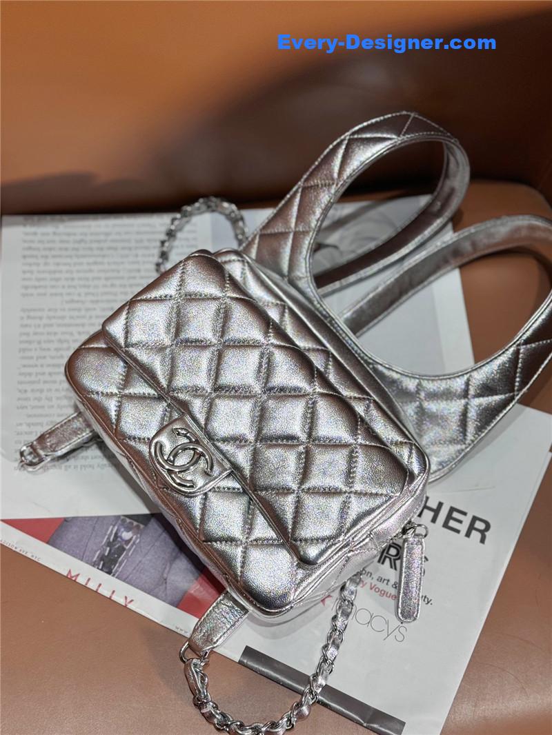 Ch**el silver backpack