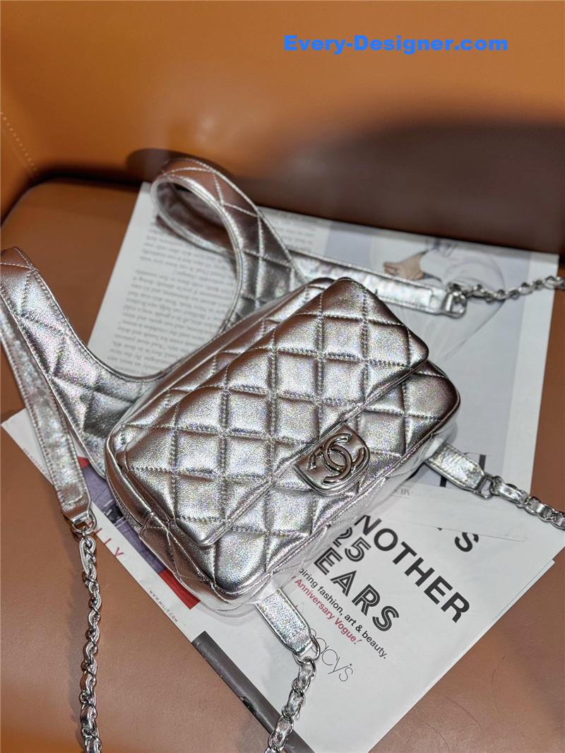 Ch**el silver backpack