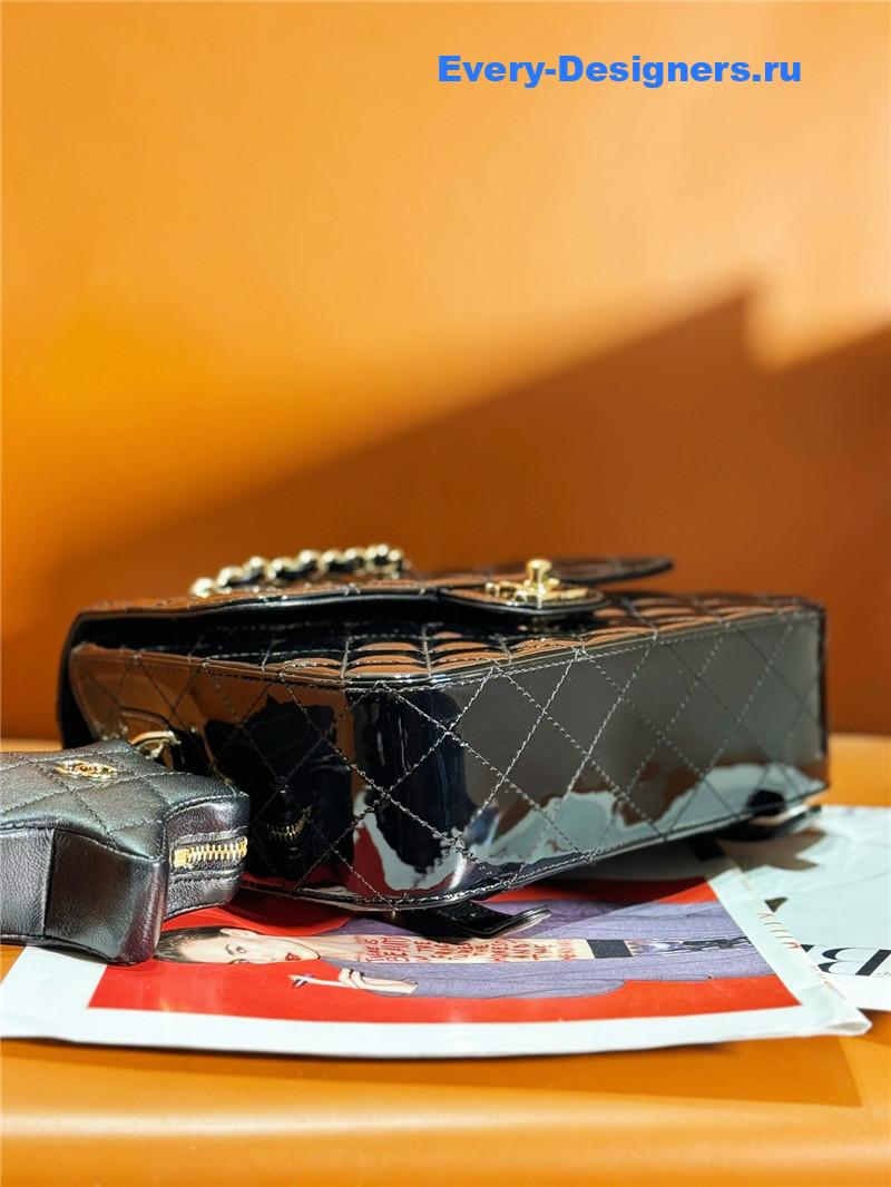 Ch**el patent leather cf star bag
