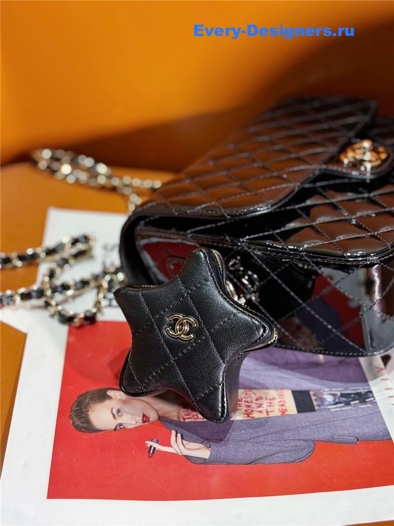 Ch**el patent leather cf star bag