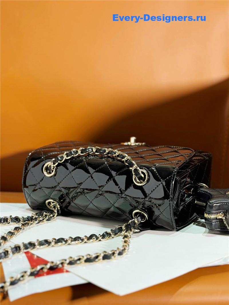 Ch**el patent leather cf star bag