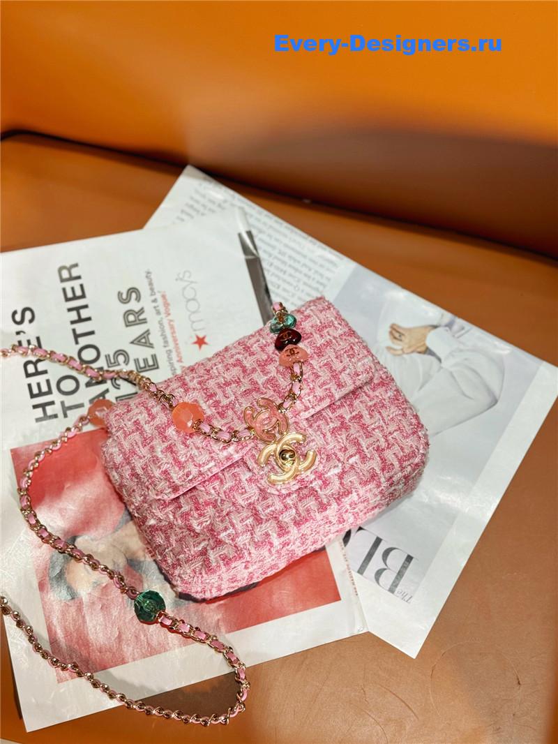 Ch**el love Ch**el logo flap bag