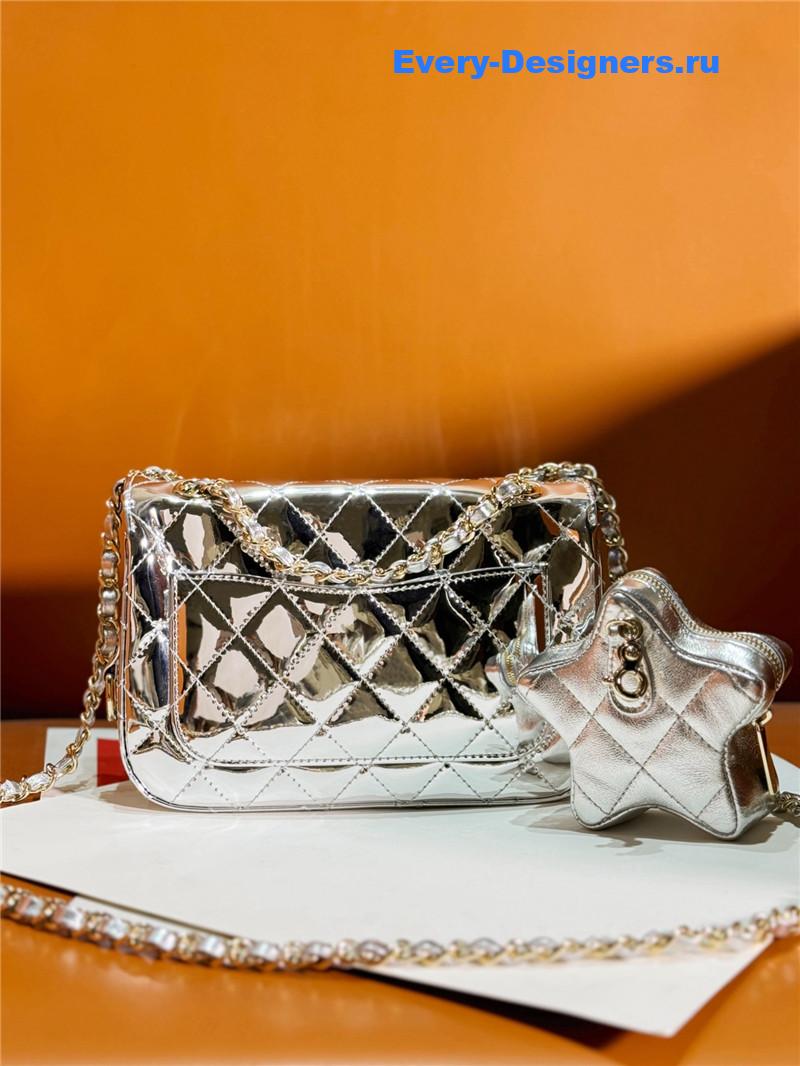 Ch**el patent leather cf star bag