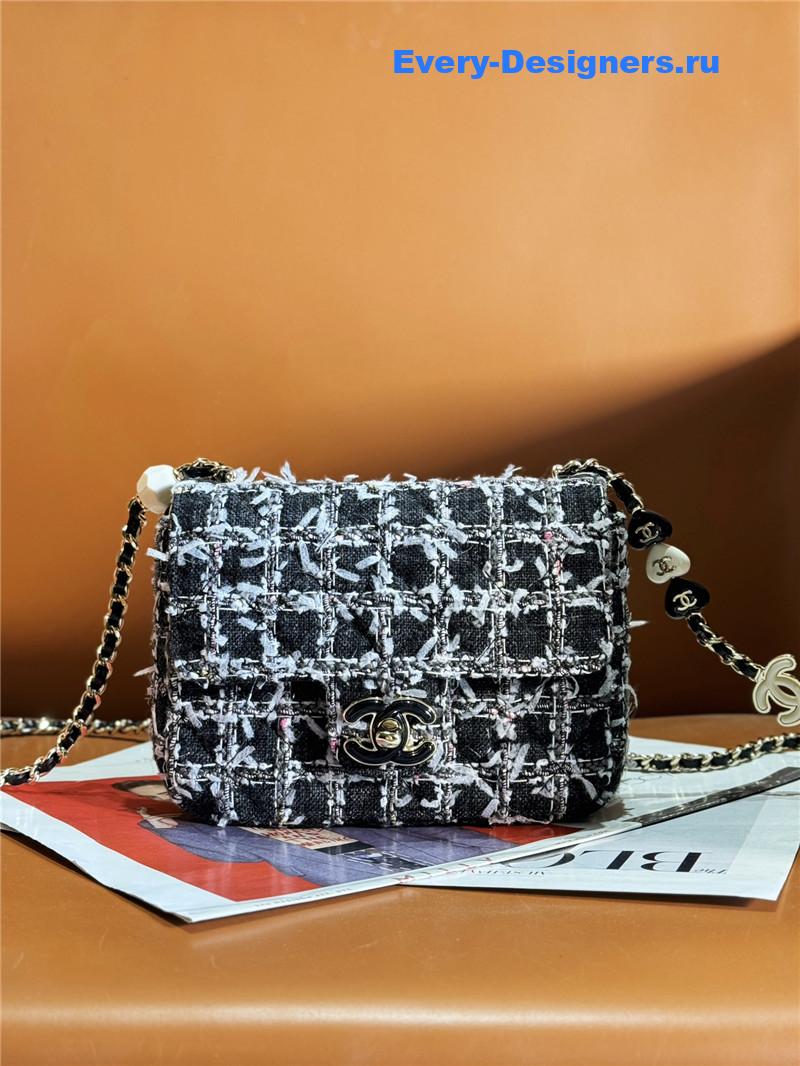Ch**el love Ch**el logo flap bag