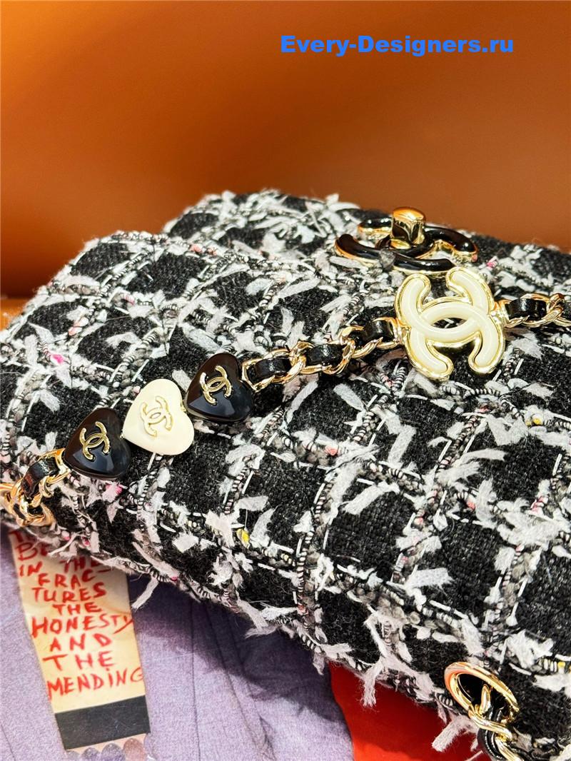 Ch**el love Ch**el logo flap bag