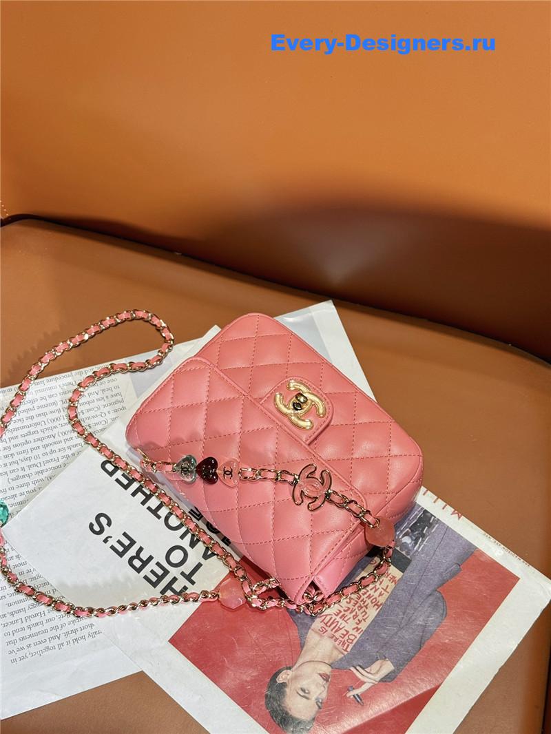Ch**el love Ch**el logo flap bag