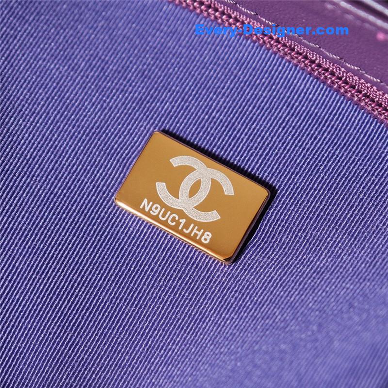 Ch**el purple nano kelly shopper bag