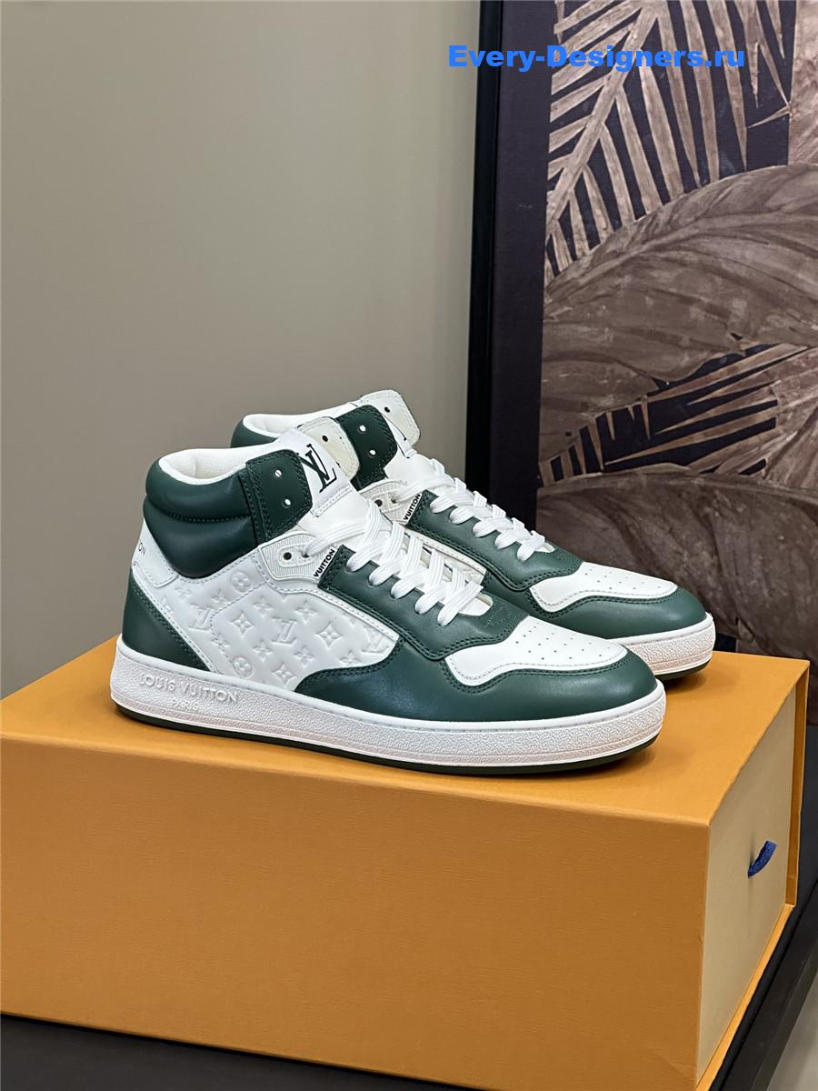 l0vis Vvtt0n lv white green stadium high-top sneaker