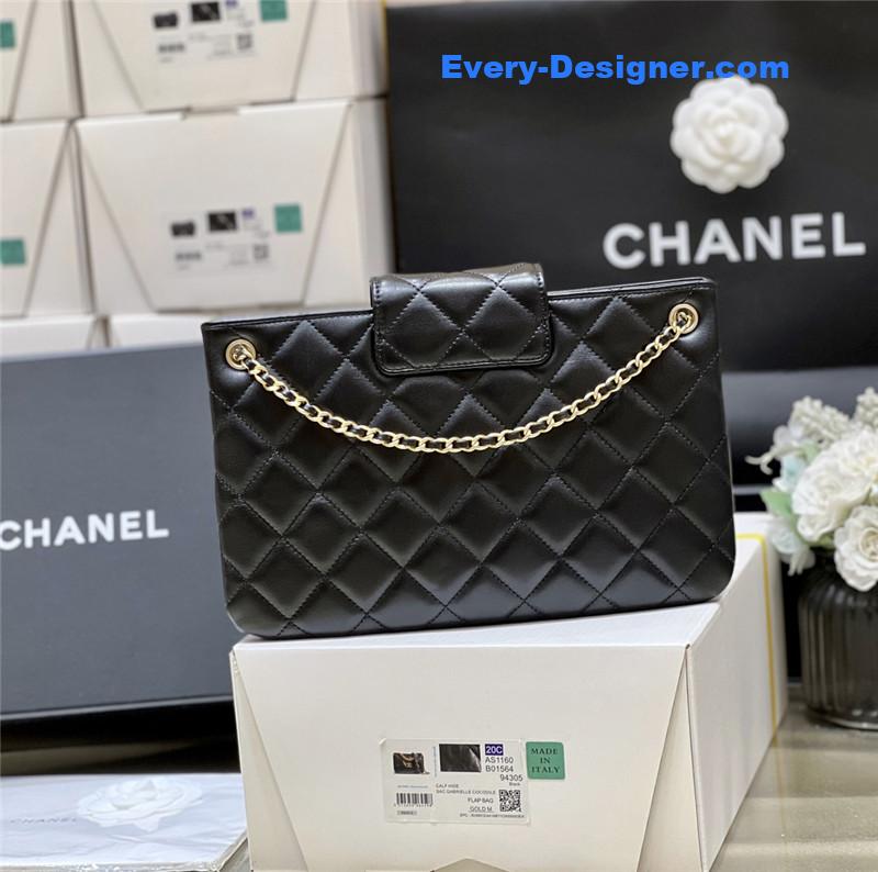 Ch**el logo retro tote shopping bag