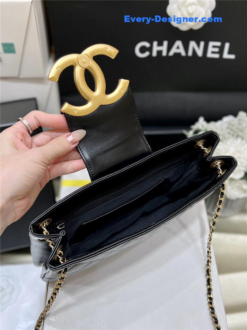 Ch**el logo retro tote shopping bag