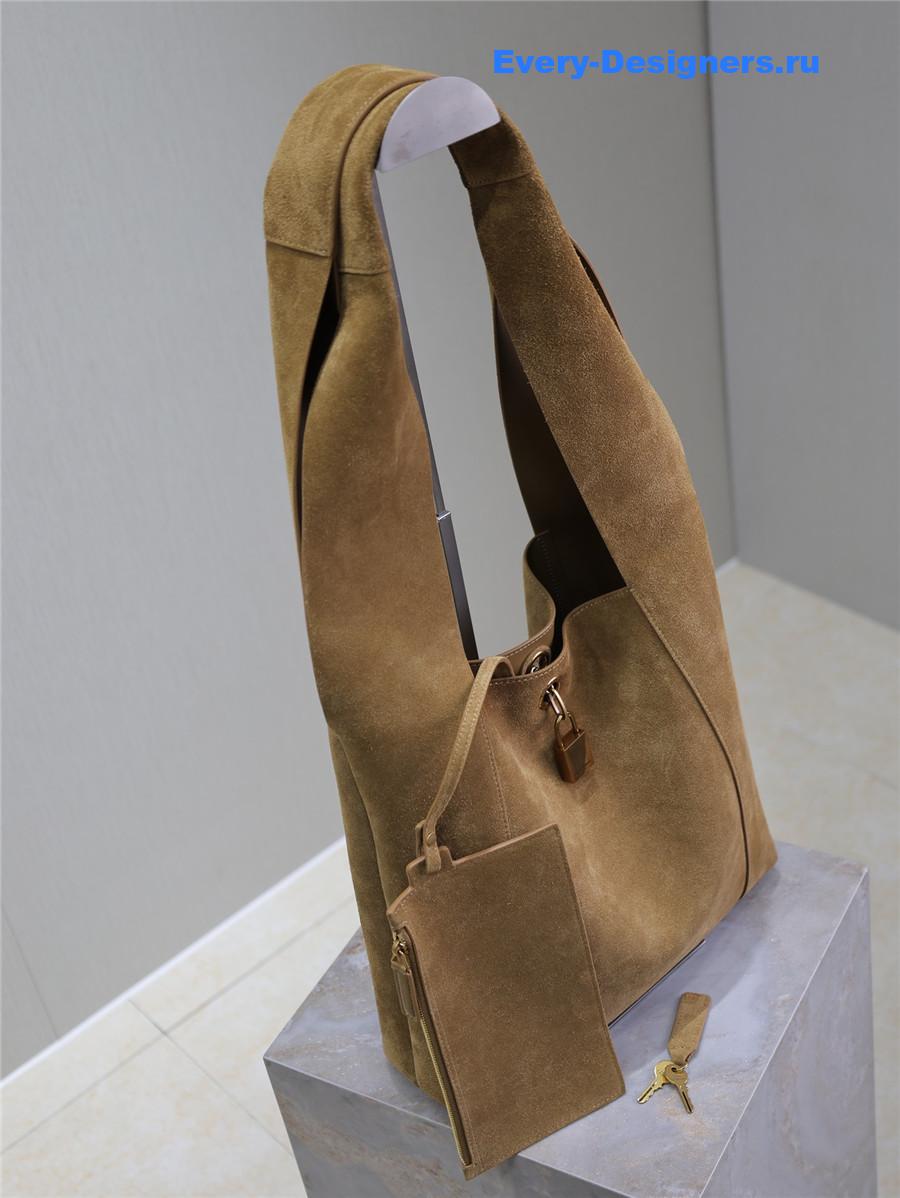 Sa1nt Lau*nt tanger suede hobo shoulder bag