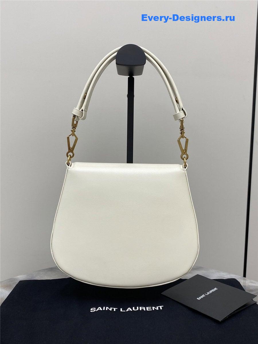Sa1nt Lau*nt voltaire white leather bag