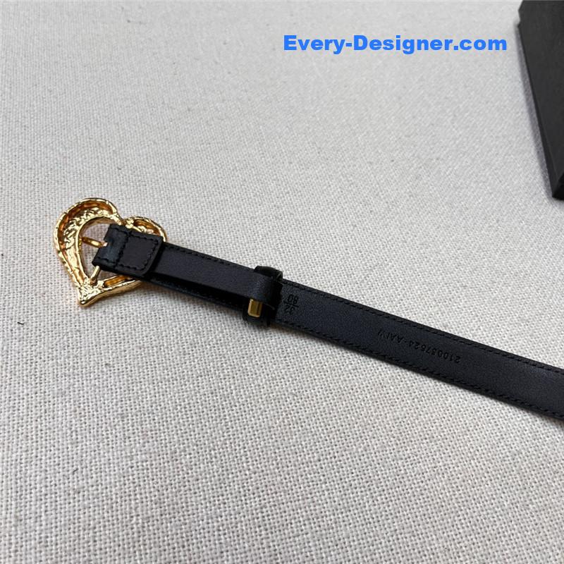Y51 leather heart pin buckle belt