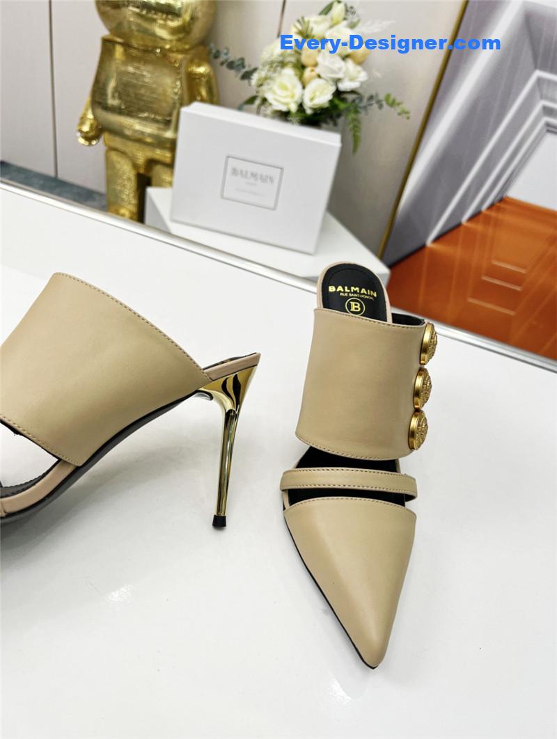 Balmain new high-heeled slippers