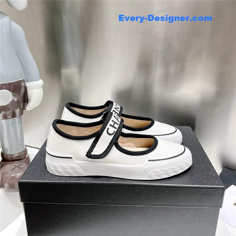 CC second-hand Velcro platform canvas shoes