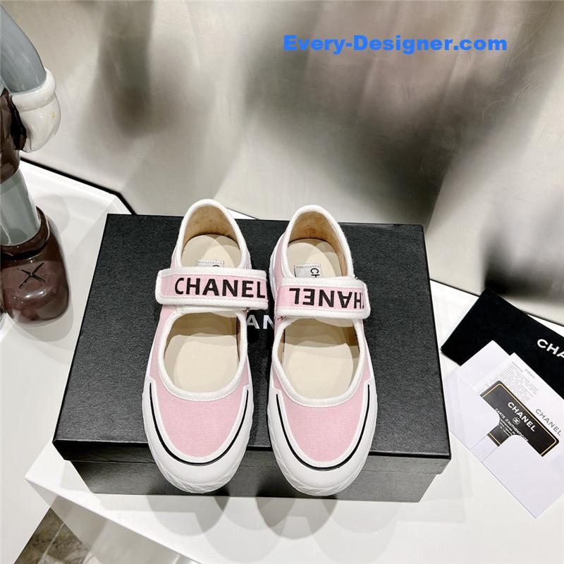 CC second-hand Velcro platform canvas shoes