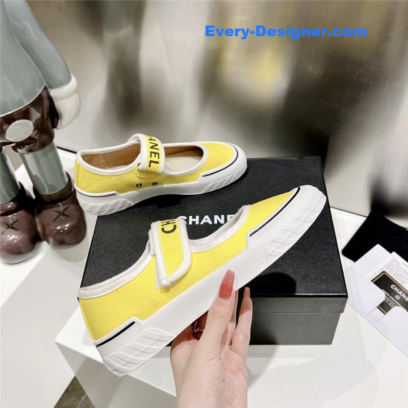 CC second-hand Velcro platform canvas shoes