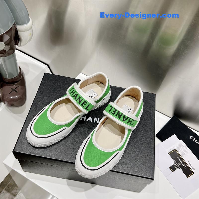CC second-hand Velcro platform canvas shoes