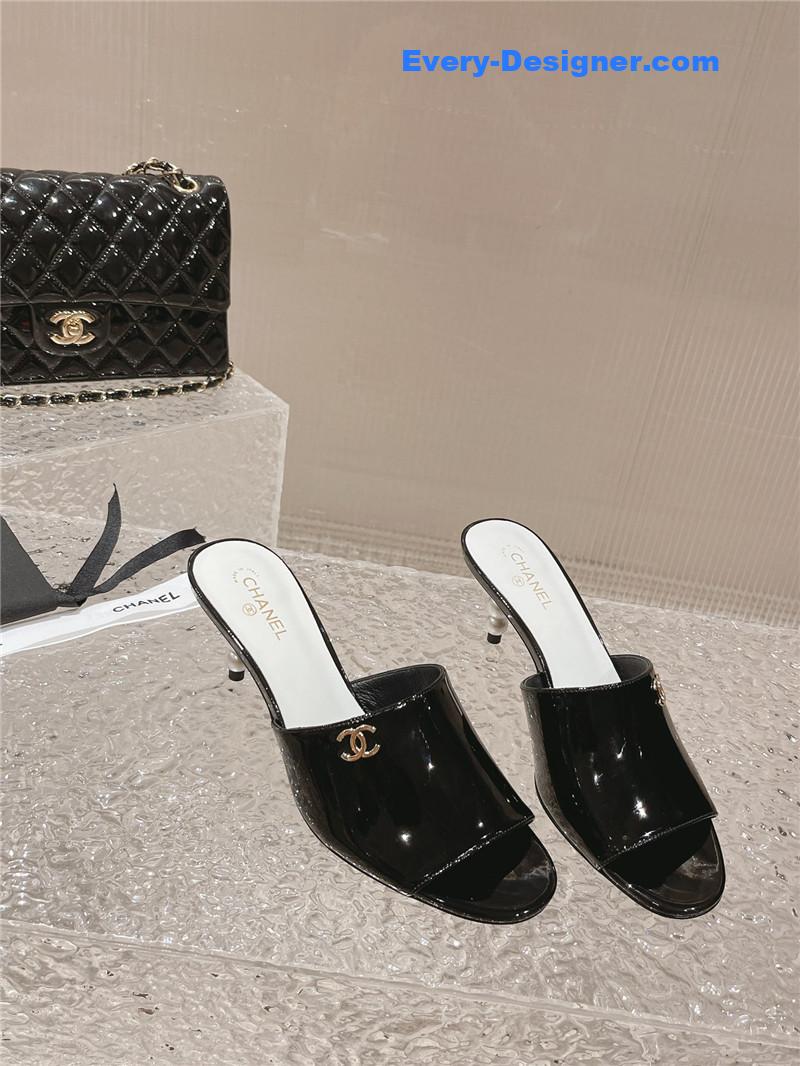 CC hot style shoe upper big logo slippers