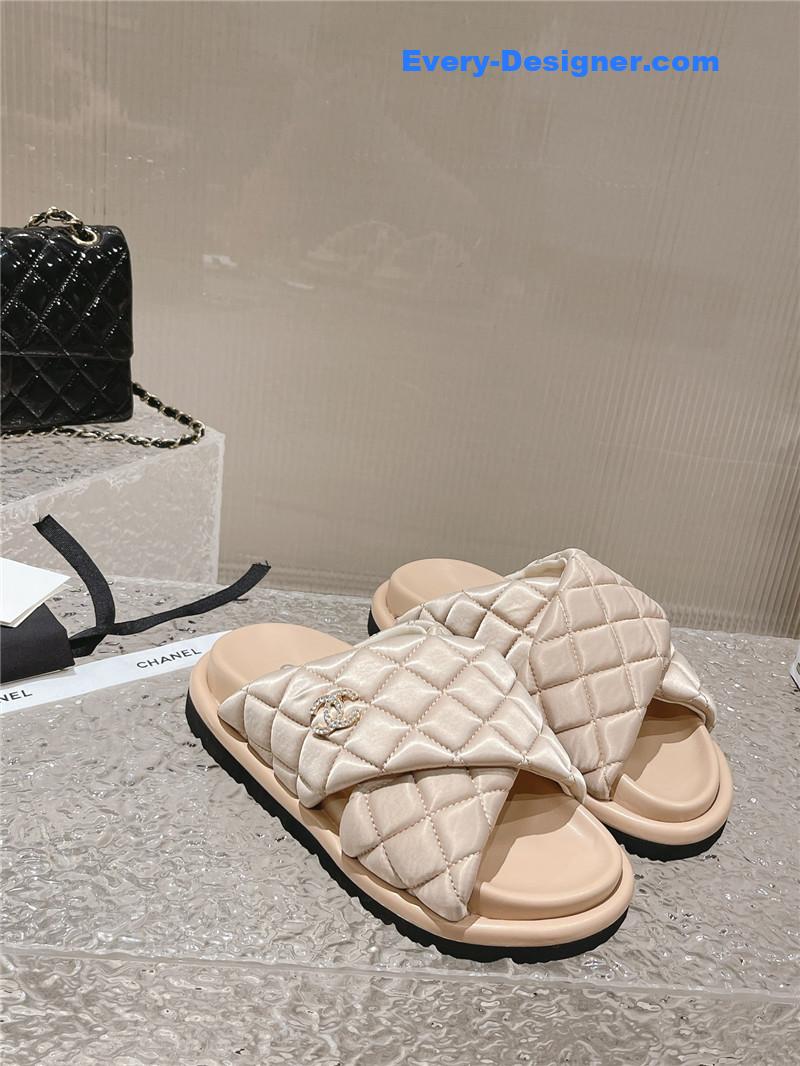 CC Lingge Velcro Thick Bottom Bread Lazy Slippers