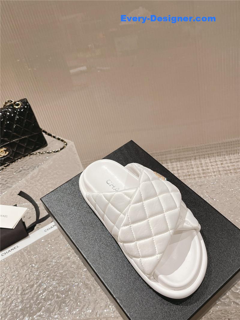CC Lingge Velcro Thick Bottom Bread Lazy Slippers