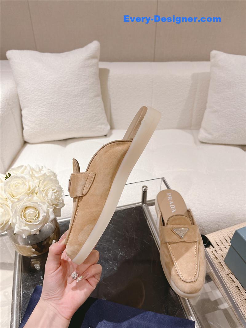 Pra*a suede sabots mules