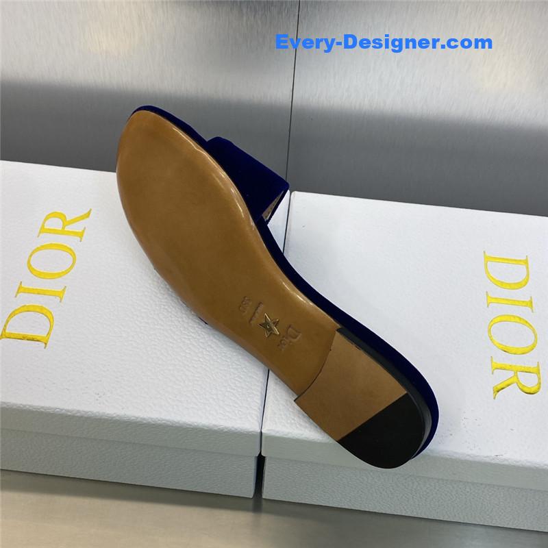 D10r cd letter logo metal buckle flat color block sandals
