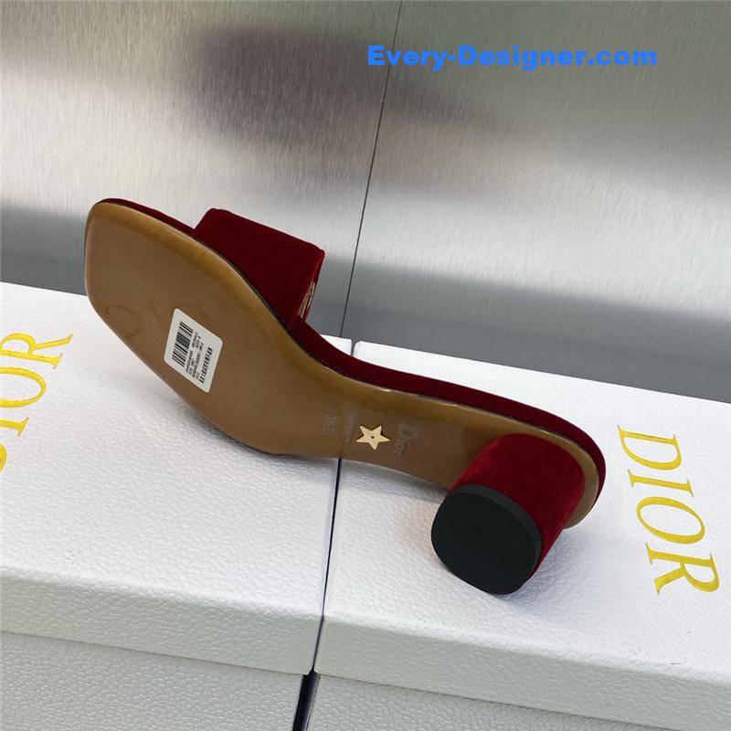 D10r cd letter logo metal buckle flat color block sandals