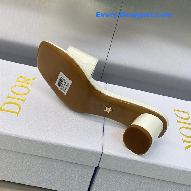 D10r cd letter logo metal buckle flat color block sandals