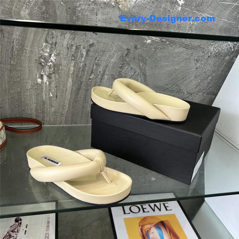 Jil Sander Off-White Oversize Strap Sandals