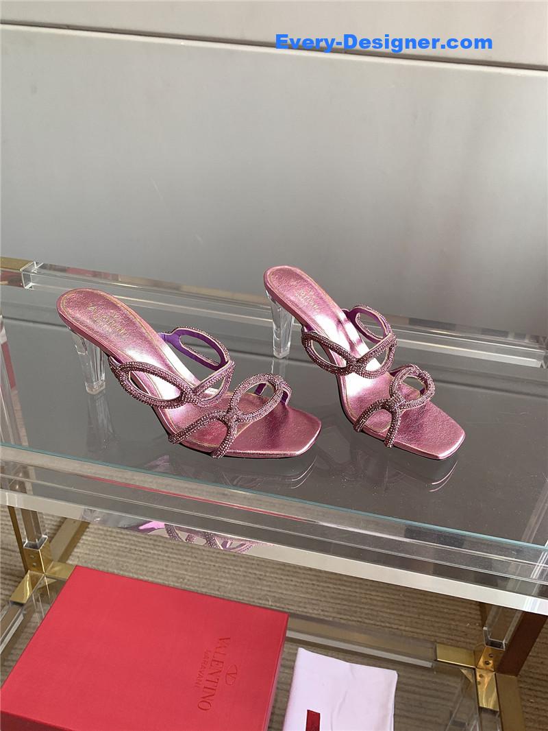 Va1e*ntin0 sequined crystal women sandals