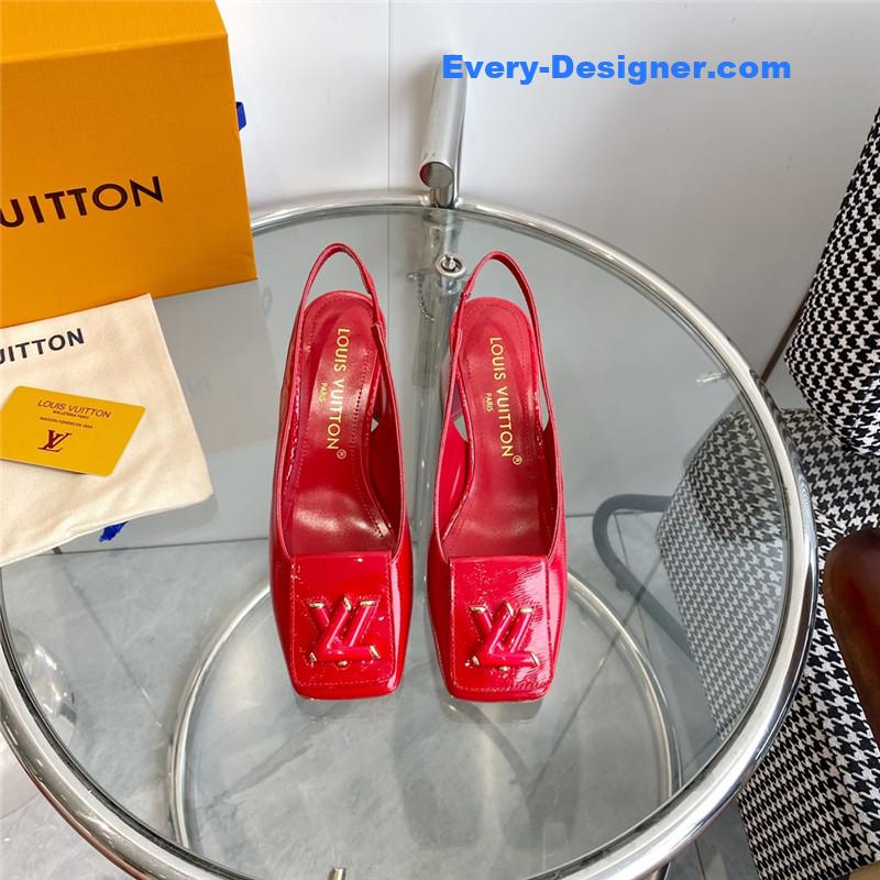l0vis Vvtt0n red patent leather shake slingback heels