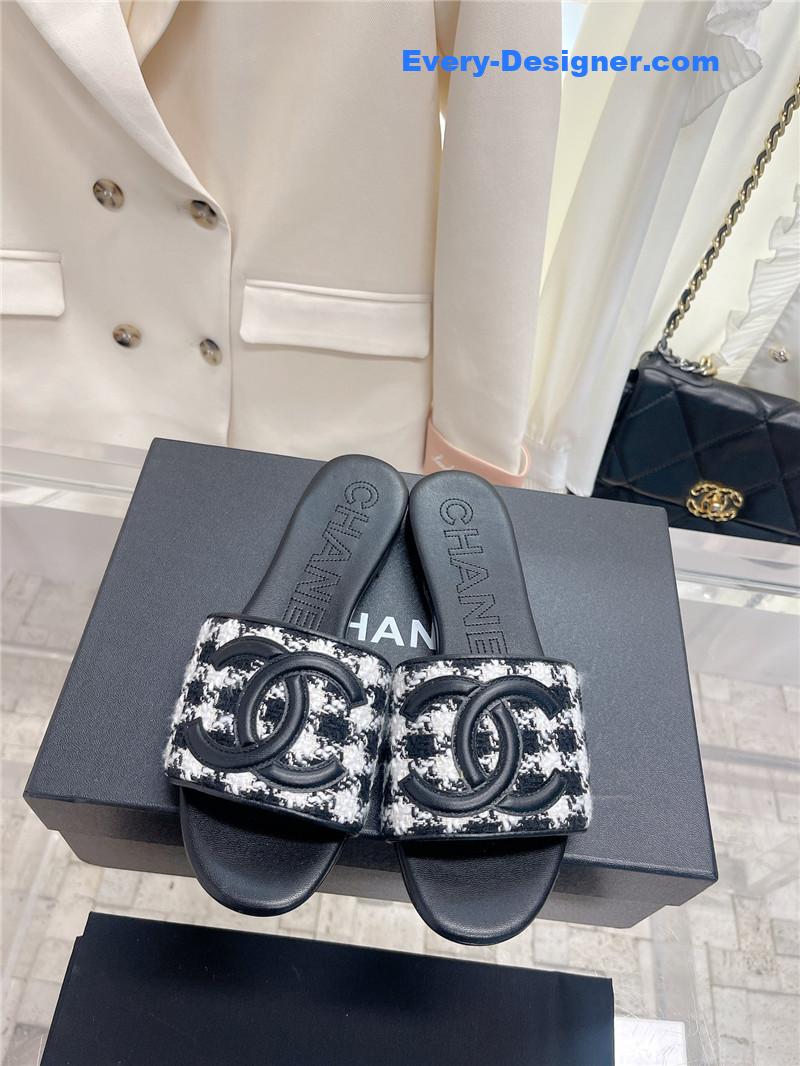 CC pure handmade lozenge car line slippers