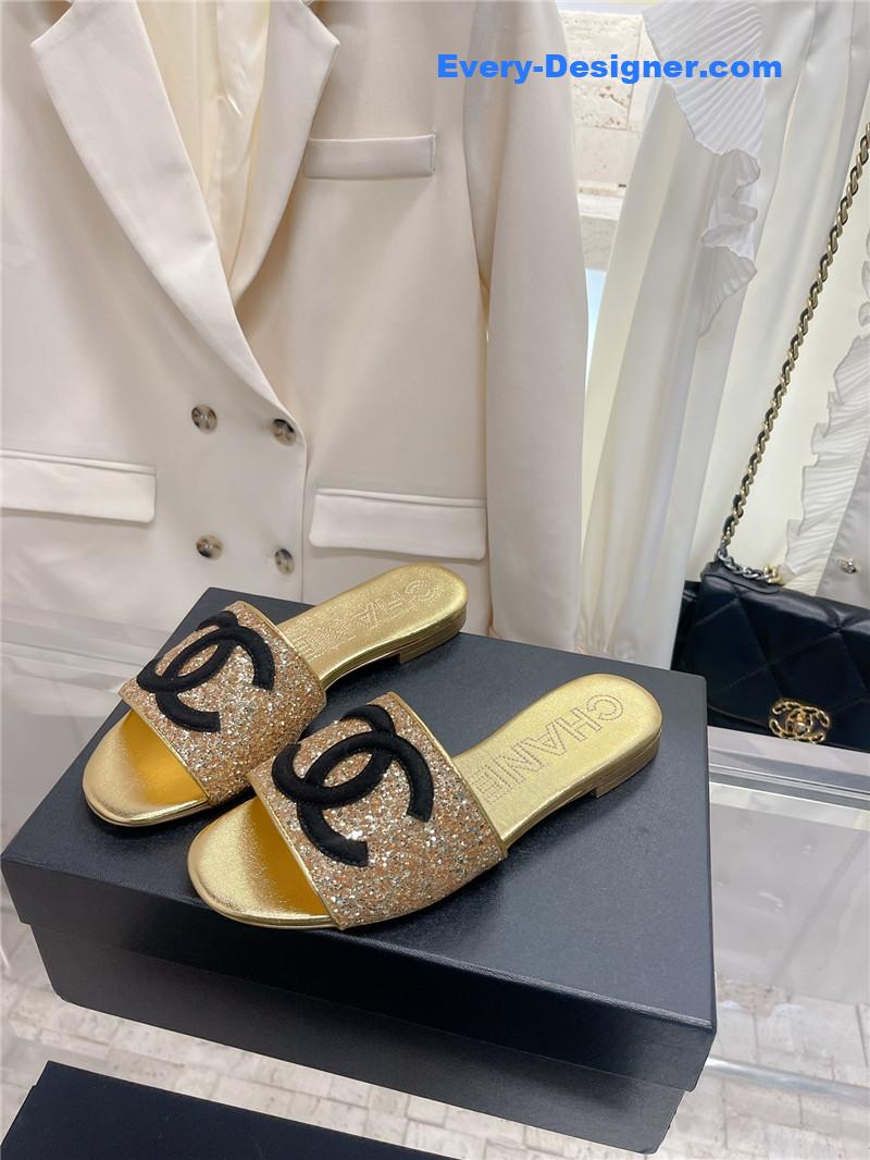 CC pure handmade lozenge car line slippers