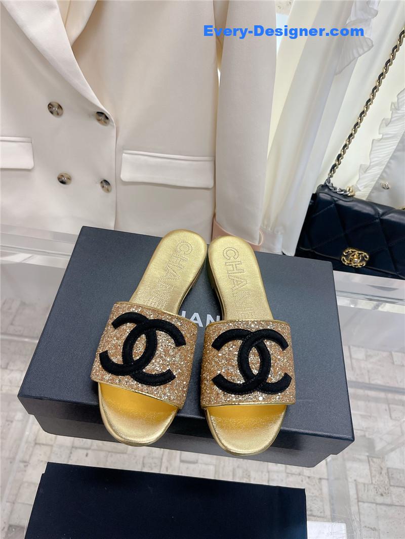 CC pure handmade lozenge car line slippers