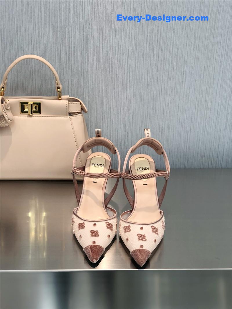 F**di new ff graceful streamlined colibrì slingback shoes