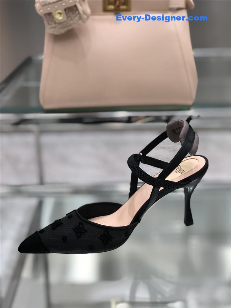 F**di new ff graceful streamlined colibrì slingback shoes