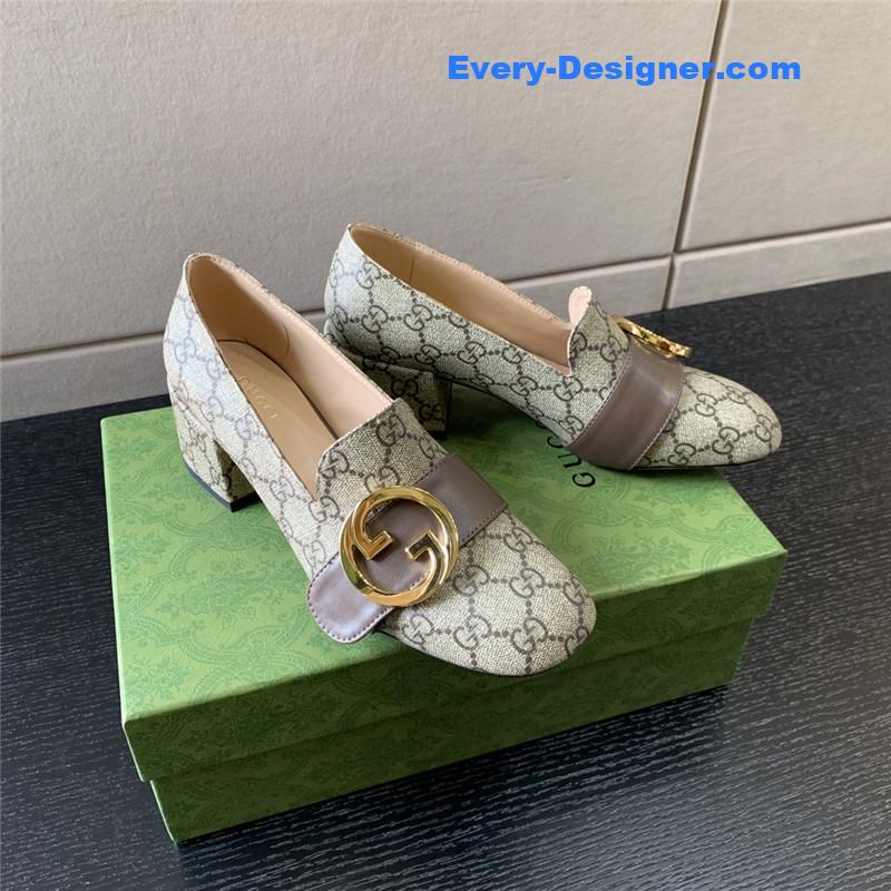 Gvc*1 retro fashion round interlocking double g logo shoes