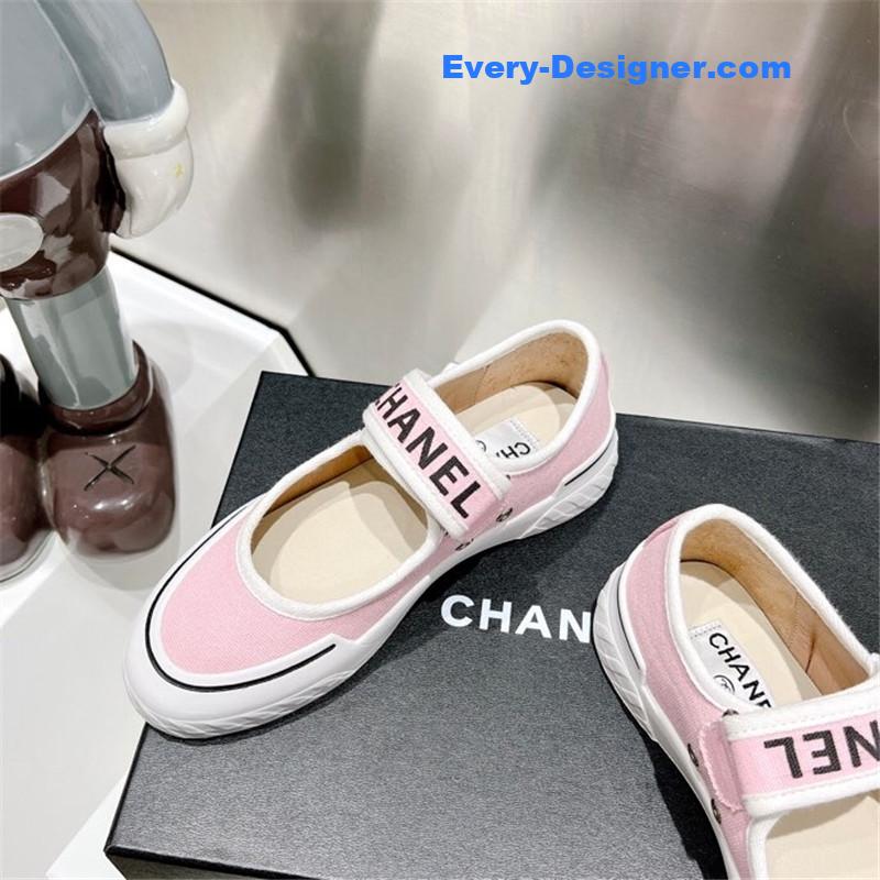 CC second-hand Velcro platform canvas shoes