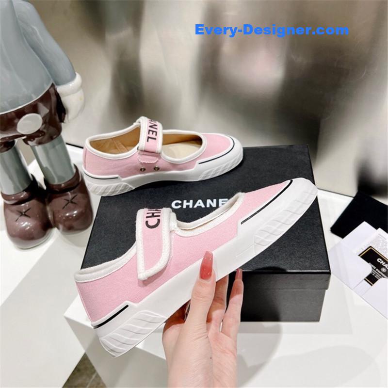 CC second-hand Velcro platform canvas shoes