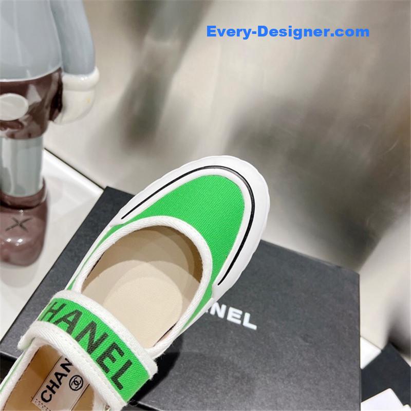 CC second-hand Velcro platform canvas shoes
