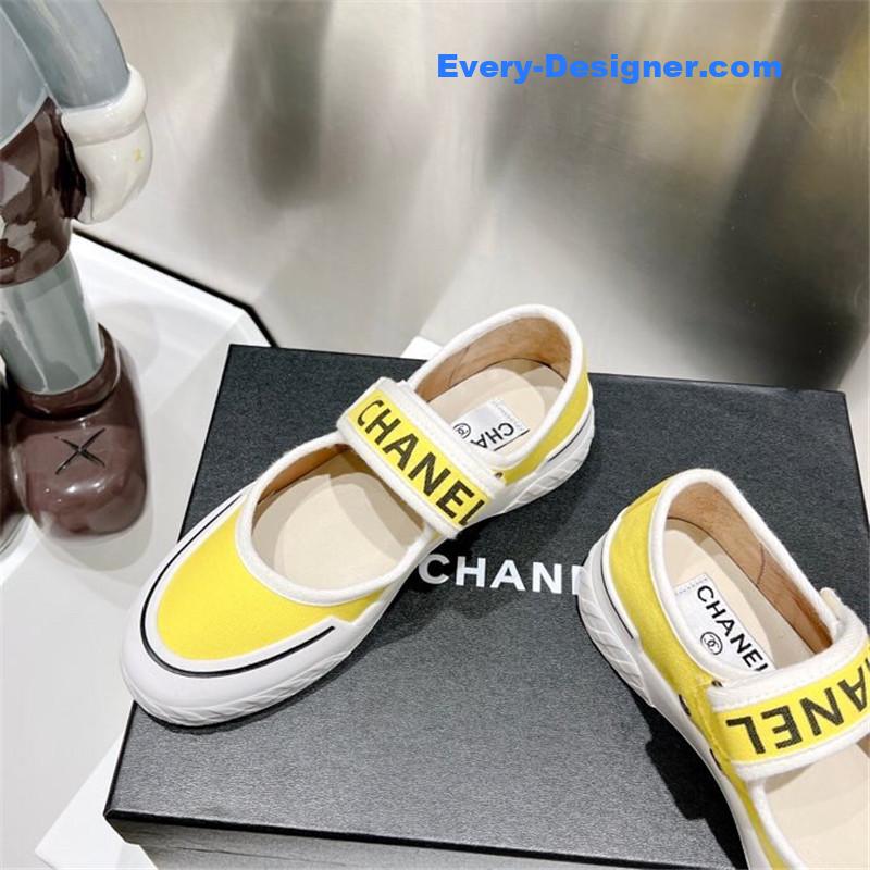 CC second-hand Velcro platform canvas shoes