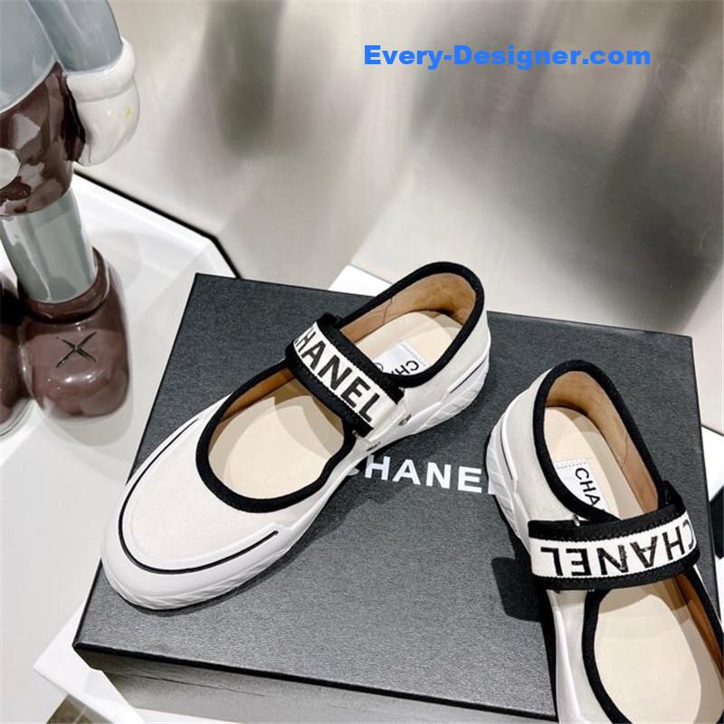 CC second-hand Velcro platform canvas shoes