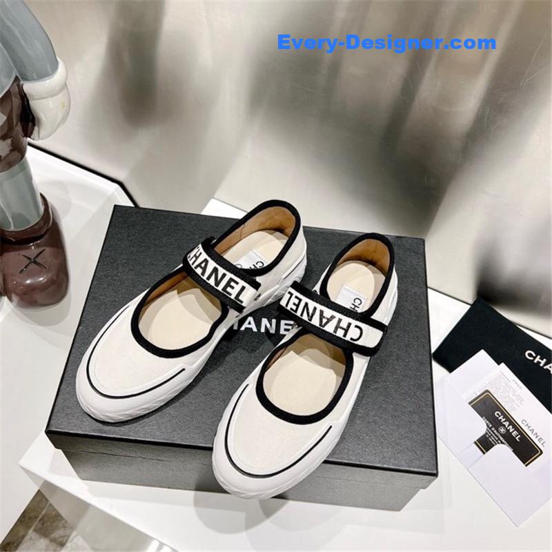 CC second-hand Velcro platform canvas shoes