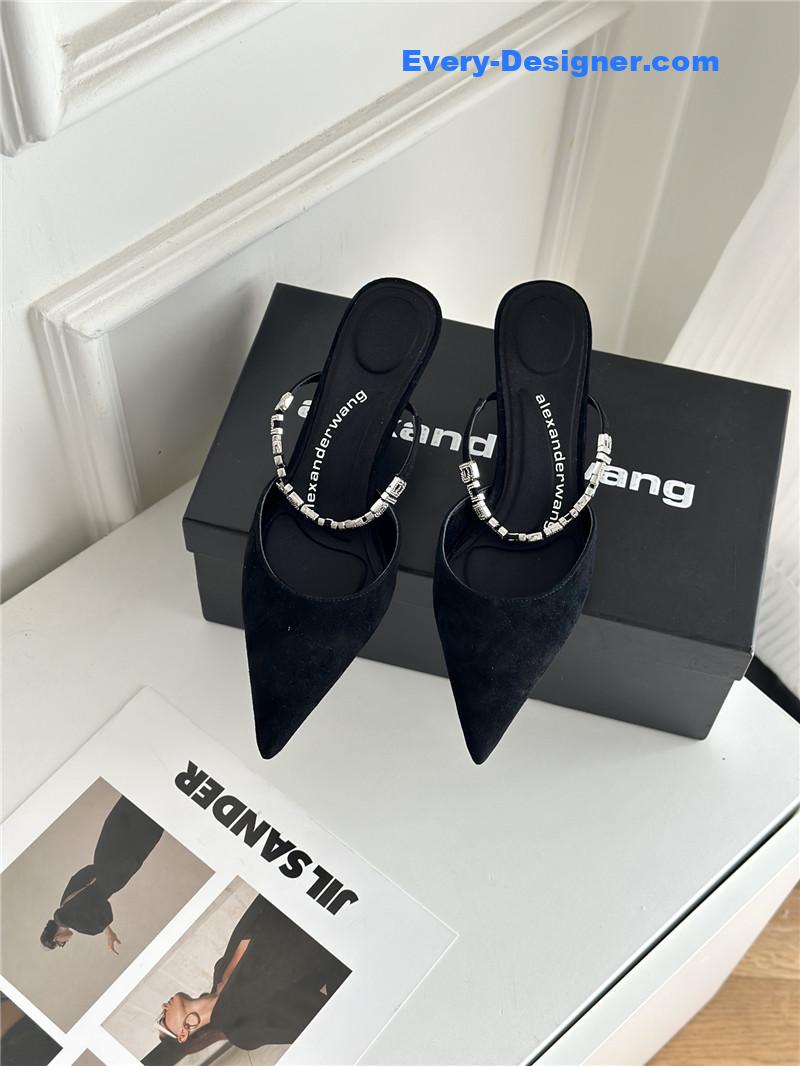 A1exa*der wang letter rhinestone sandals