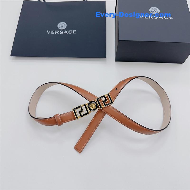 Versace reversible original calfskin nubuck bottom belt