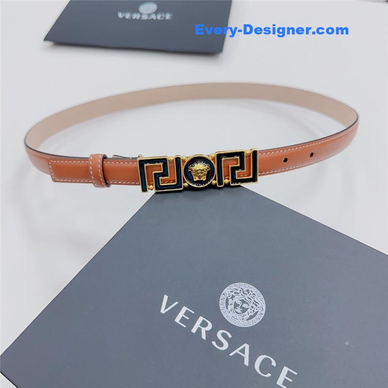 Versace reversible original calfskin nubuck bottom belt
