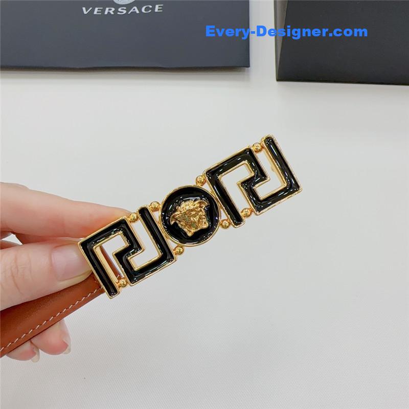 Versace reversible original calfskin nubuck bottom belt